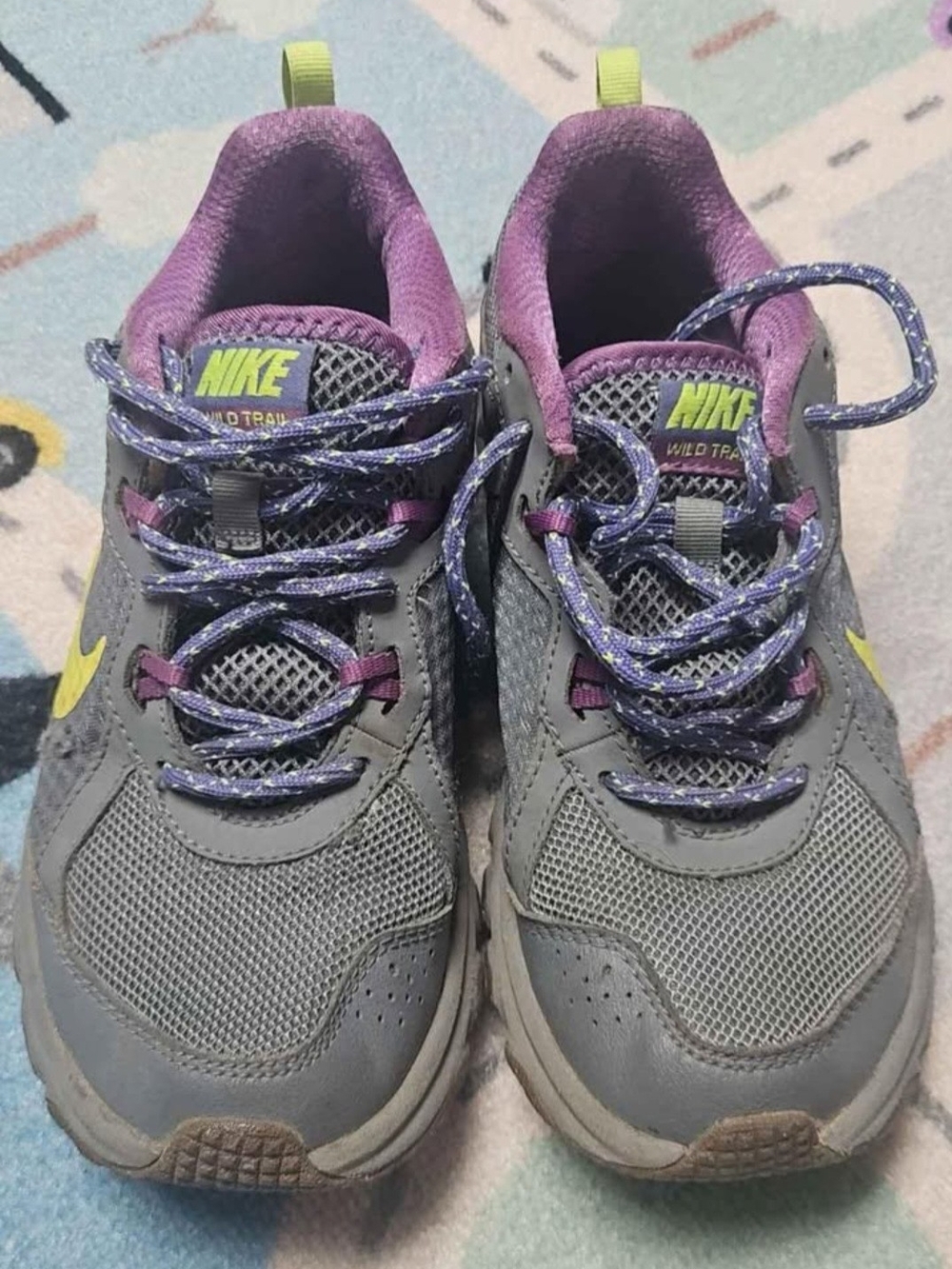 Nike Womens Grey & Purple Trail Sneakers